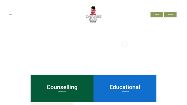 Screenshot of the Somewhere House (Somerset)ltd website