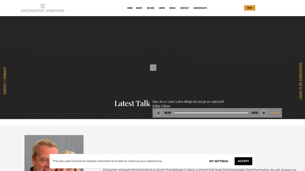 Screenshot of the Encounter Trust Winchcombe website