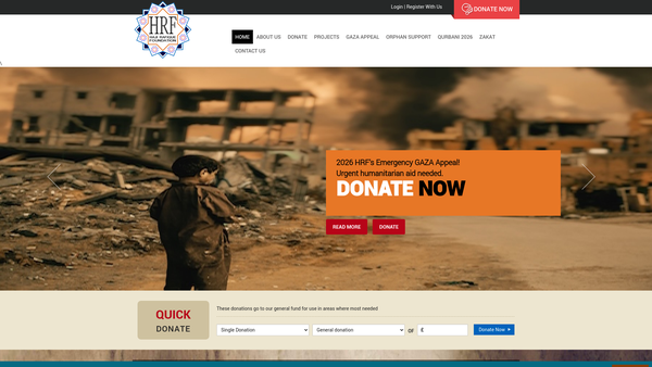 Screenshot of the Haji Rafique Foundation website