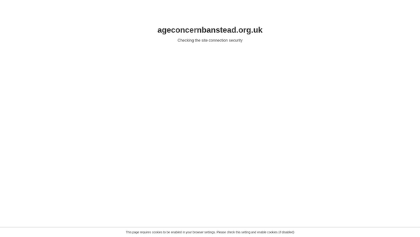 Screenshot of the Age Concern (Banstead) website