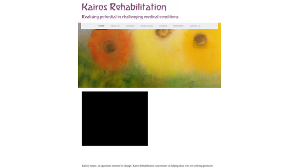 Screenshot of the Kairos Rehabilitation Trust website
