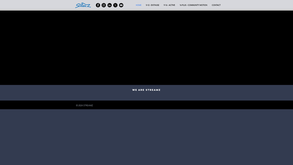 Screenshot of the Streamz website