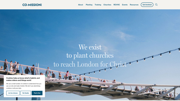 Screenshot of the The Co-Mission Initiative Trust website