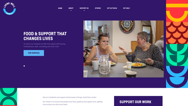 Screenshot of the Living Well Bromley website
