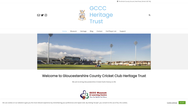Screenshot of the Gccc Heritage Trust website