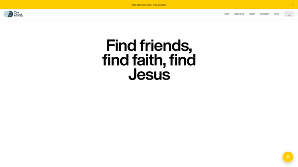 Screenshot of the City Church Manchester CIO website