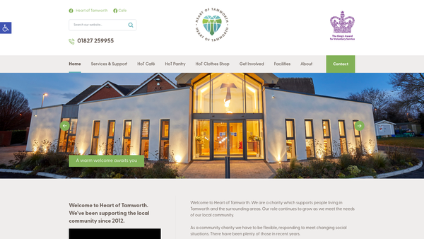 Screenshot of the Heart Of Tamworth Community Project website