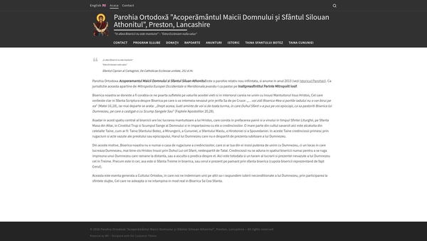 Screenshot of the The Orthodox Church Of Saint Silouan website