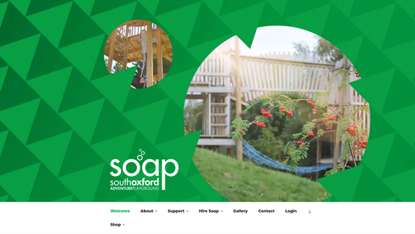 Screenshot of the The South Oxford Adventure Playground CIO website