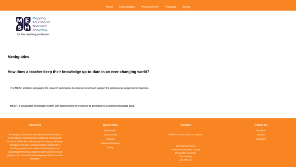 Screenshot of the The Education Futures Collaboration website