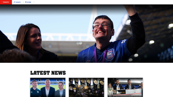 Screenshot of the Ipswich Town Foundation website