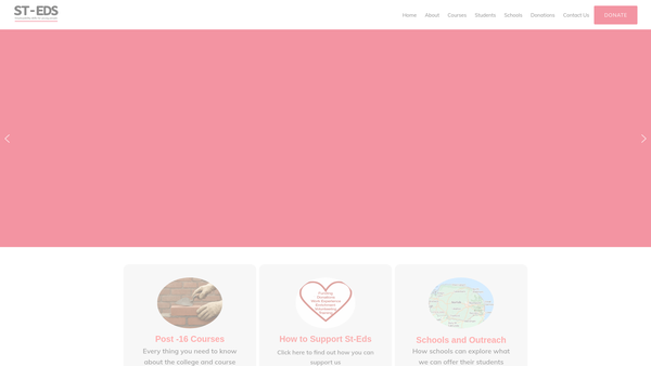 Screenshot of the St. Edmunds Society website