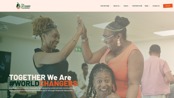 Screenshot of the The AVOCADO Foundation website