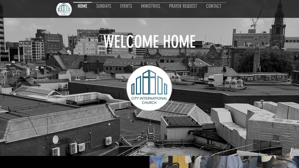 Screenshot of the City International Church website