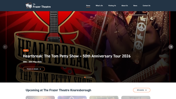 Screenshot of the Knaresborough Players Limited website