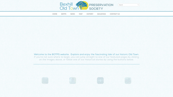 Screenshot of the Bexhill Old Town Preservation Society Limited website