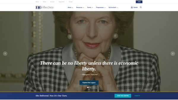 Screenshot of the The Cherish Freedom Trust website