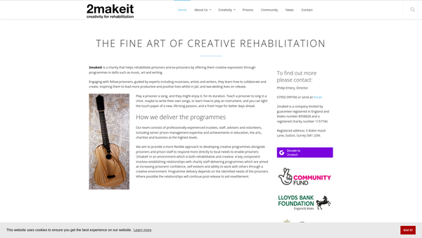 Screenshot of the 2makeit website
