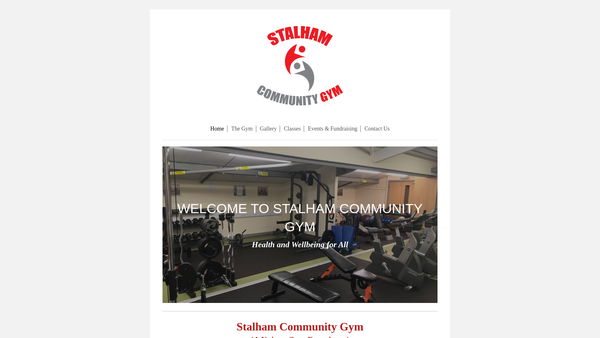 Screenshot of the Stalham Community Gym website