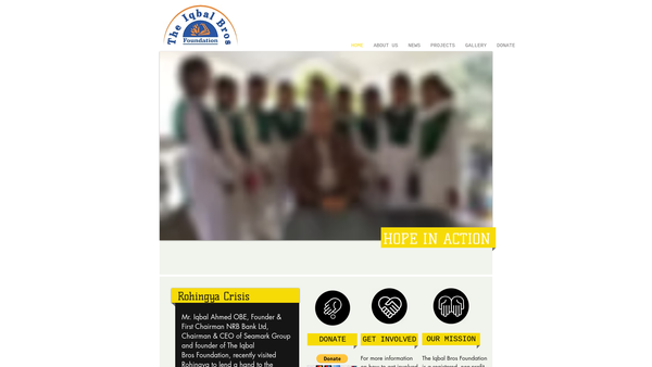 Screenshot of the The Iqbal Bros Foundation website