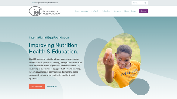 Screenshot of the International Egg Foundation website