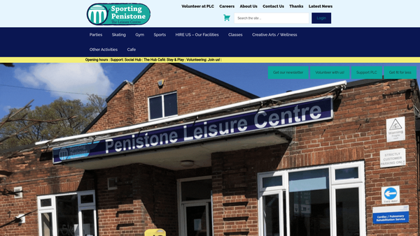 Screenshot of the Sporting Penistone website