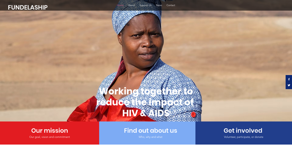 Screenshot of the Fundelaship website