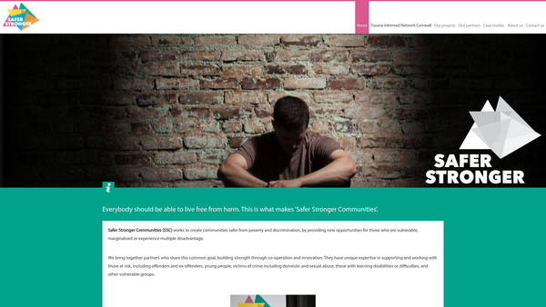 Screenshot of the Safer Stronger Communities website