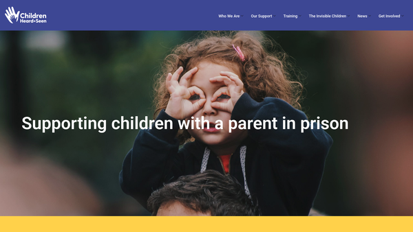 Screenshot of the Children Heard And Seen website