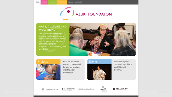 Screenshot of the Azuki Foundation website