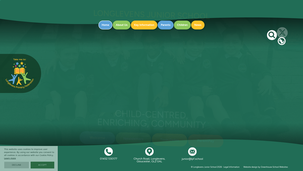 Screenshot of the Friends Of Longlevens Junior School website