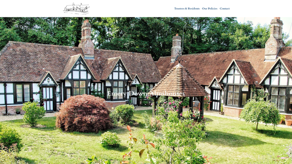 Screenshot of the Emery Down Almshouses website