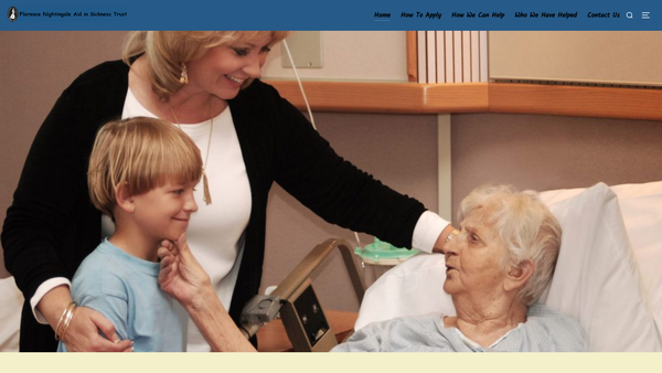 Screenshot of the The Florence Nightingale Aid In Sickness Trust website