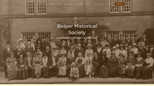 Screenshot of the Belper Historical Society website