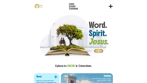 Screenshot of the Grace Church Caversham website