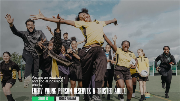 Screenshot of the Football Beyond Borders website