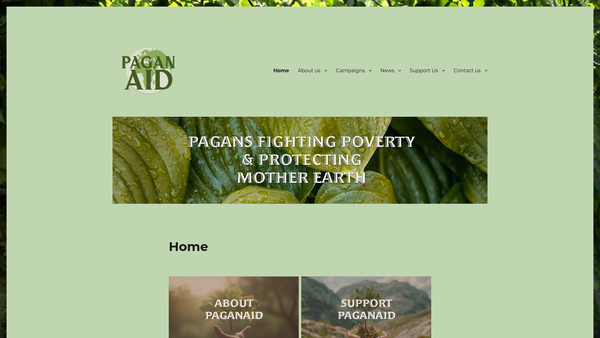 Screenshot of the Paganaid website