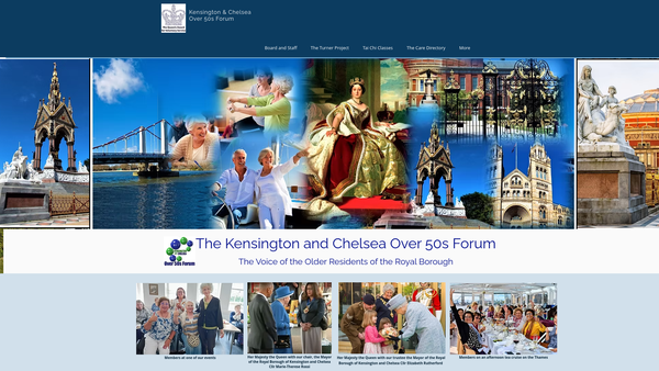 Screenshot of the Kensington And Chelsea Forum For Older Residents website