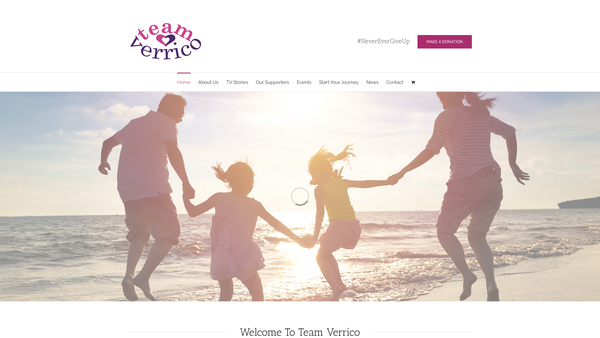 Screenshot of the Team Verrico website
