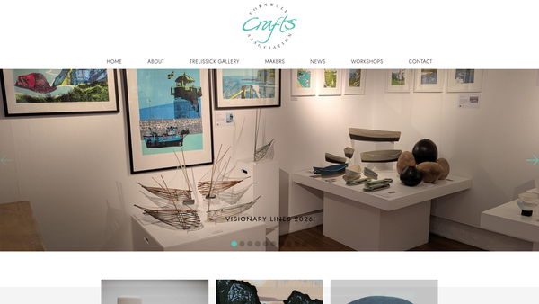 Screenshot of the Cornwall Crafts Association website