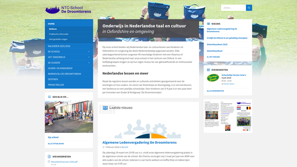 Screenshot of the Ntc School De Droomtorens website