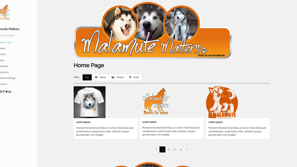Screenshot of the Malamute Matters Limited website
