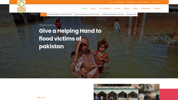 Screenshot of the UK Seed Pakistan website