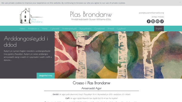 Screenshot of the Ymddiriedolaeth Susan Williams-Ellis Foundation website