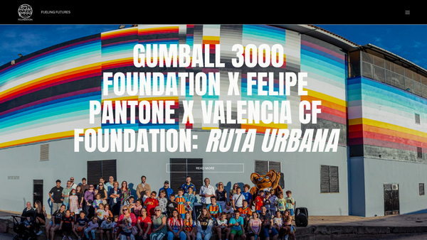 Screenshot of the Gumball 3000 Foundation Ltd website