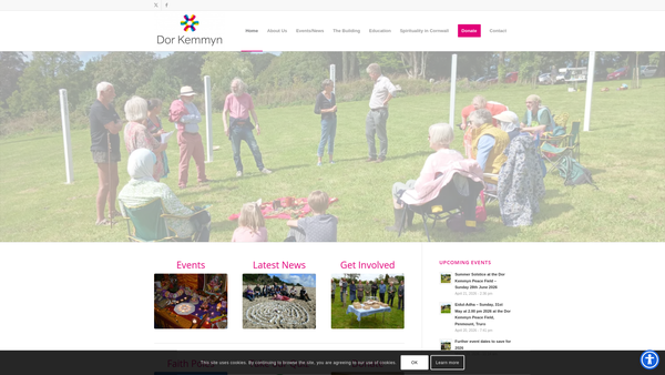 Screenshot of the Cornwall Faith Forum website
