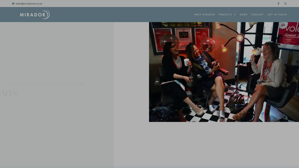 Screenshot of the Mirador website