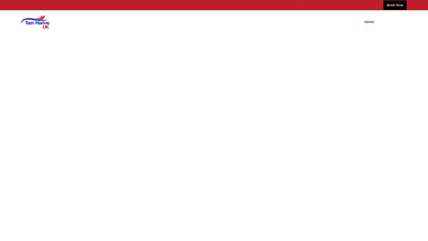 Screenshot of the Teen Marine UK website
