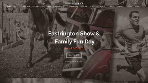 Screenshot of the Eastrington Agricultural Society website