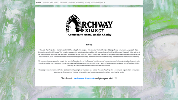 Screenshot of the Arch-Way Project website